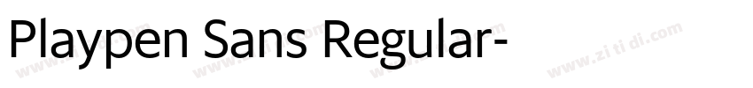 Playpen Sans Regular字体转换